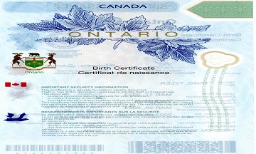 加拿大出生纸海牙认证