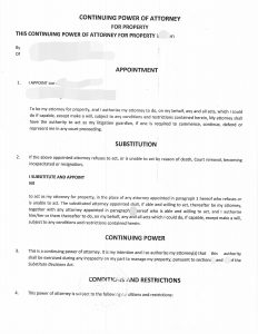 加拿大房产更新房贷委托书POA公证书