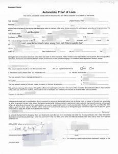 加拿大汽车丢失律师盖章公证件，用于报保险公司理赔