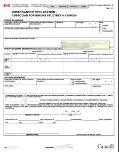 加拿大安省留学生监护人父母亲签名律师公证