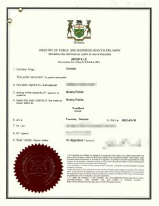 安省医学死亡证明表16译本公证海牙认证附加