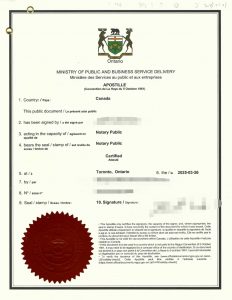 加拿大海牙认证声明书单身未婚中国深圳结婚