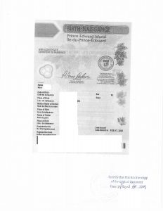加拿大海牙认证爱德华王子岛出生证中英公证