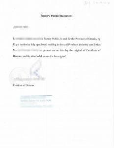 海牙证明加拿大安省离婚证原件公证香港用