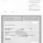 加拿大曼省政府签发死亡证明原件海牙认证 加拿大曼省政府签发死亡证明原件海牙认证