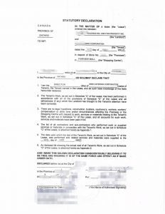 加拿大租户声明书文件租赁协议合同律师公证