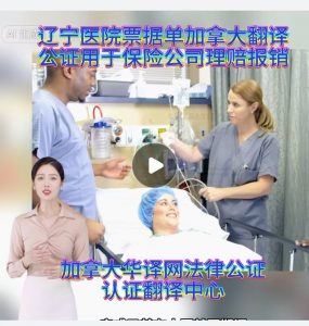 辽宁医院票据加拿大翻译公证保险公司理赔报销