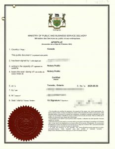 中国房产出售委托签名见证公证海牙附加证明