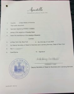 美国出生证海牙认证公证书父母亲中国出国用