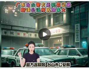 广东台山警方无犯罪记录翻译公证移民加拿大
