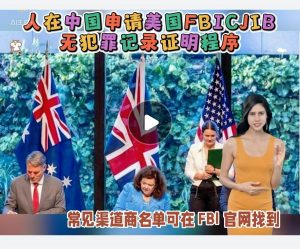 人在中国申请美国FBI CJIS无犯罪记录证明程序