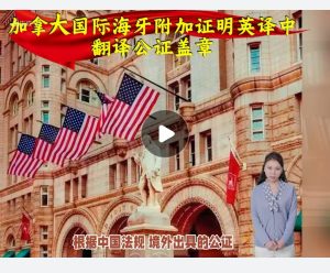 加拿大国际海牙附加证明英译中翻译公司盖章