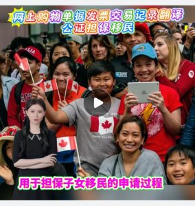 网上购物单据发票交易记录翻译公证担保移民