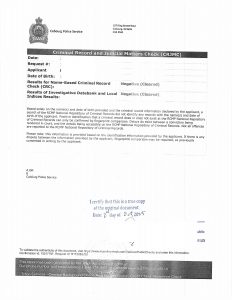 温哥华女士海牙认证无犯罪证明 Criminal Record