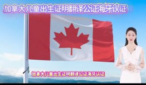 加拿大儿童出生证明翻译公证海牙认证程序
