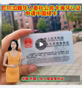 昆明加籍华人委托公民卡海牙认证申中国绿卡