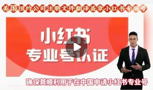 美国纽约公司注册文件翻译盖章小红书专业号