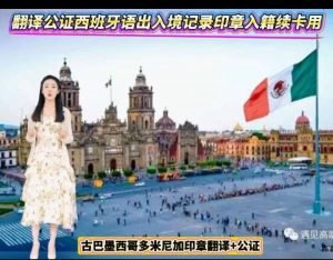 翻译公证西班牙语出入境记录印章入籍续卡用