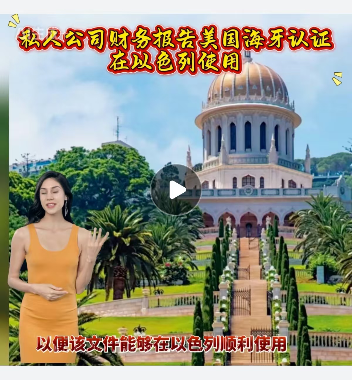 私人公司财务报告美国海牙认证在以色列使用