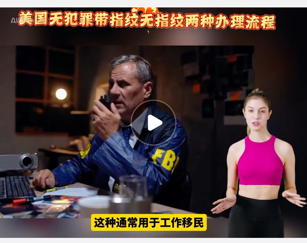 美国无犯罪证明带指纹、无指纹两种办理流程