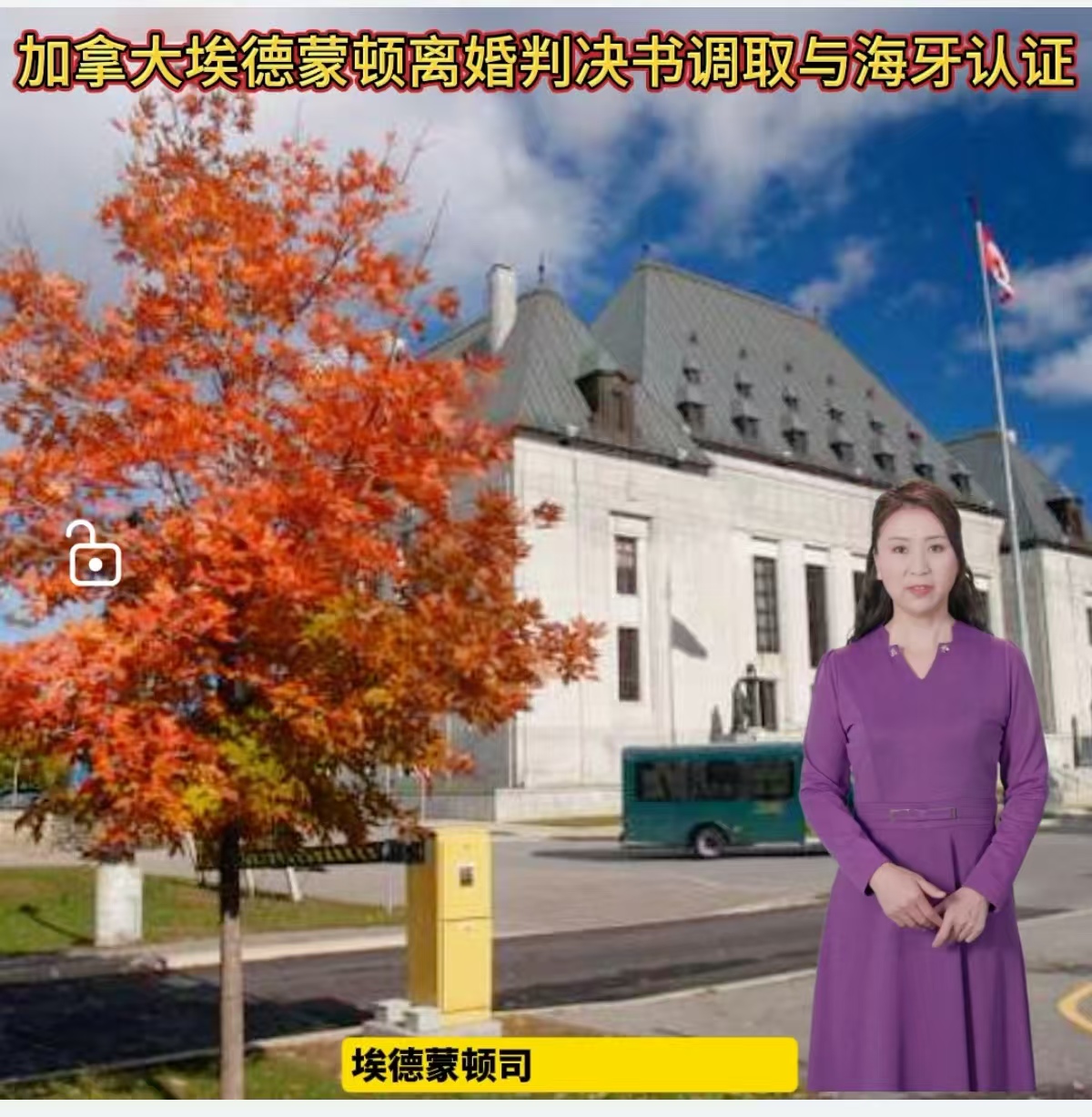 加拿大埃德蒙顿离婚判决书调取与海牙认证