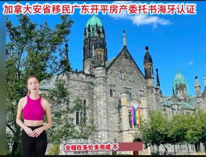 加拿大安省移民广东开平房产委托书海牙认证