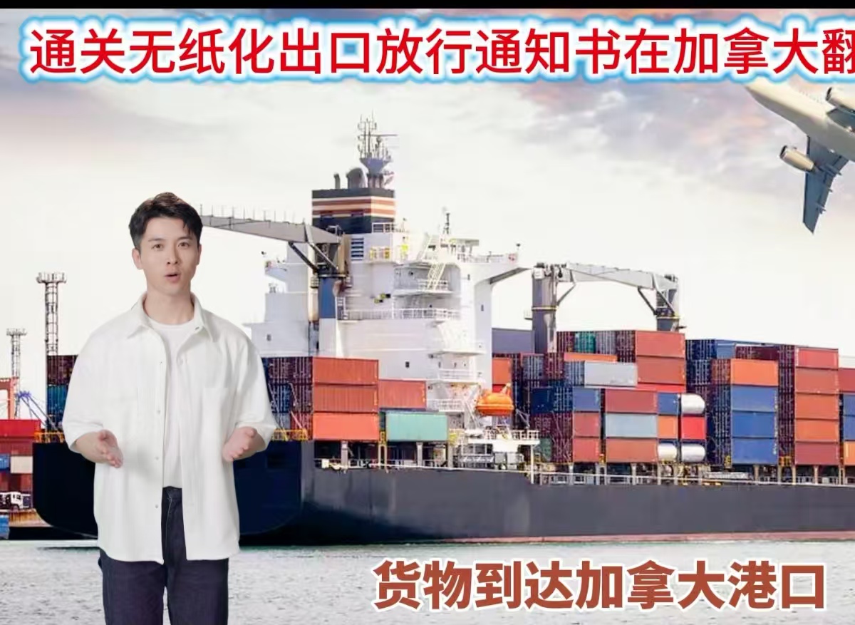 通关无纸化出口放行通知书在加拿大翻译公证