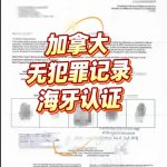 上海采集指纹办理加拿大无犯罪海牙认证指南