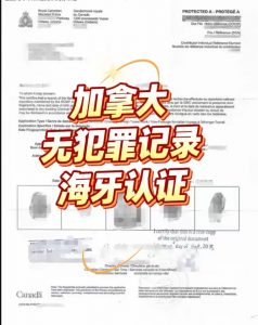 上海采集指纹办理加拿大无犯罪海牙认证指南