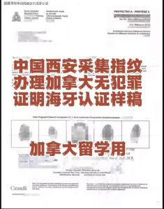 西安学子加拿大留学无犯罪证明海牙认证资料