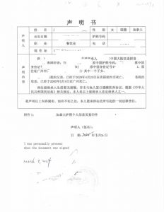 人在美国奥兰多办理亲属关系声明书海牙认证