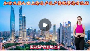 加拿大籍人士上海市房产过户委托书海牙认证