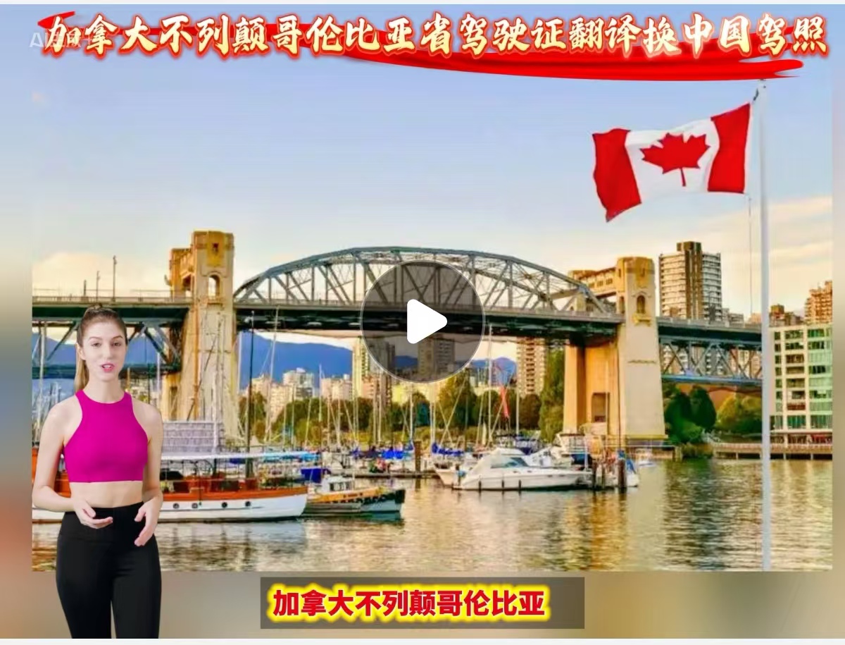 加拿大不列颠哥伦比亚驾驶证翻译换中国驾照