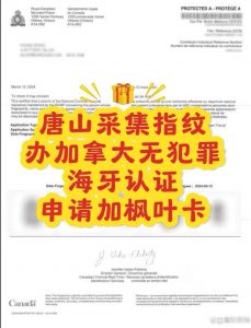 唐山采集指纹办加拿大无犯罪海牙申请枫叶卡