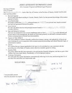 加拿大华人借款协议见证签名宣誓书律师公证