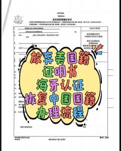 美籍华人“归籍”之路恢复中国籍办理全流程