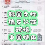 中韩政府官方文件海牙认证跨境使用指南