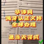 华译网海牙认证翻译公证服务全球办理当天办