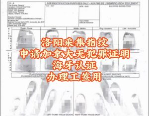 洛阳采集指纹申请加拿大无犯罪证明海牙认证