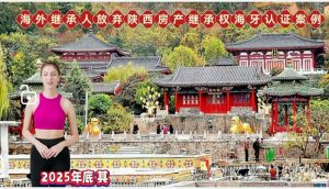 海外继承人放弃陕西房产继承权海牙认证案例