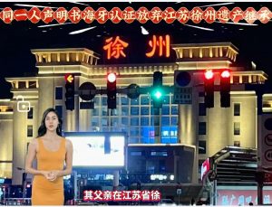 同一人声明书海牙认证放弃江苏徐州遗产继承