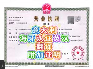 意大利海牙认证文件英汉语翻译附加证明办理