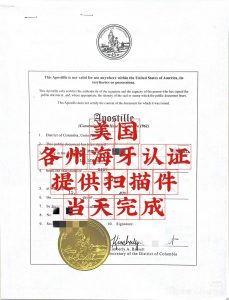 美国各州海牙认证只需提供扫描件办当天完成