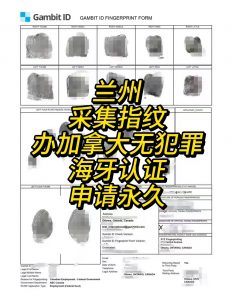 兰州采集指纹办理加拿大无犯罪海牙认证申请永居
