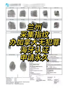 兰州采集指纹办理加拿大无犯罪海牙认证申请永居
