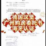 人在德国汉堡购买广州房产委托书海牙认证
