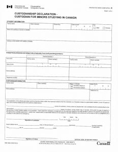 CUSTODIANSHIP DECLARATION监护人公证空白表格