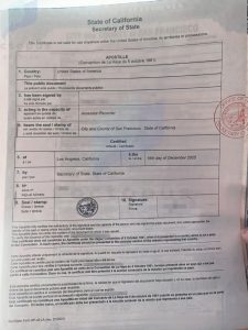 美国旧金山结婚证海牙认证全程线上代办服务