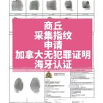 商丘采集指纹申请加拿大无犯罪证明海牙认证