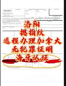 洛阳摁指纹办加拿大无犯罪海牙认证申请工签